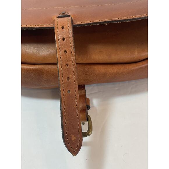 Military Goods James C. Ritchie Leather Haversack Crossbody Saddle Bag Messenger - Picture 11 of 16